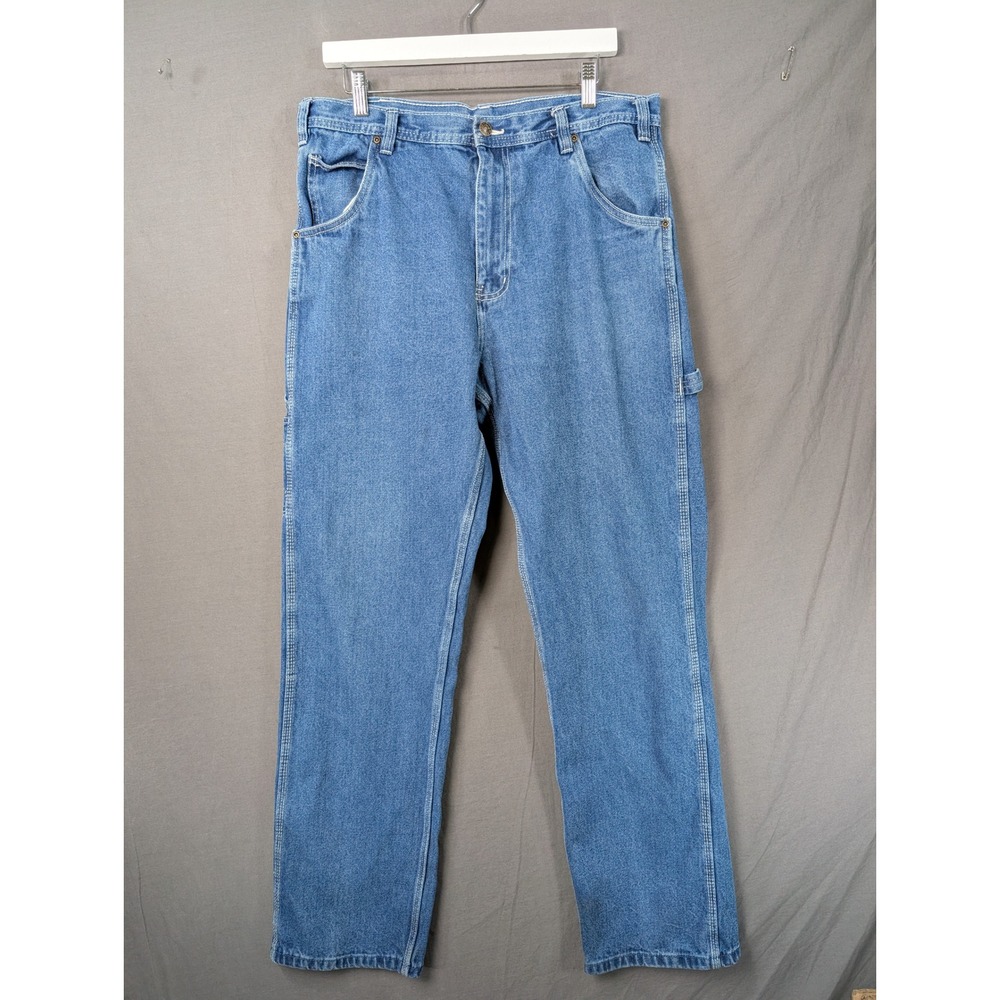 Five Brother Mens Carpenter Jeans Blue Denim Workwear 36x34
